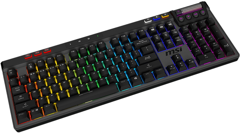 Klávesnica MSI Strike Pro Wireless Silent, CZ layout čierna Herná klávesnica MSI Strike Pro Wireless Silent s efektne podsvietenými klávesmi