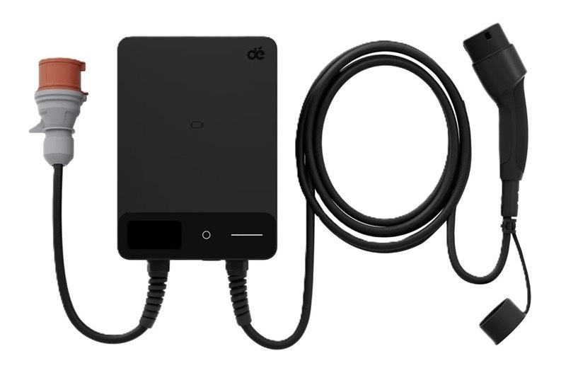 Cestovná nabíjacia stanica dé s LCD displejom, integrovaná ochrana RCD