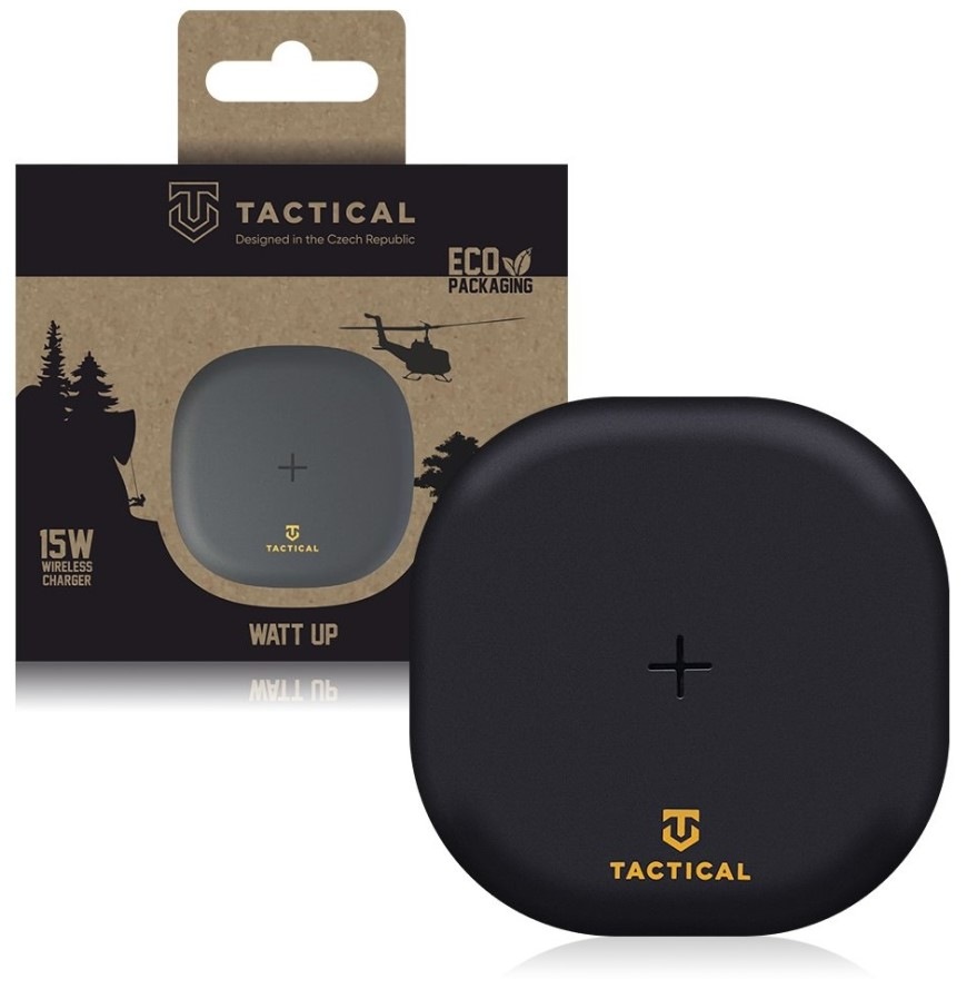 Bezdrôtová nabíjačka Tactical WattUp 15 W čierna Bezdrôtová nabíjačka Tactical WattUp 15 W
