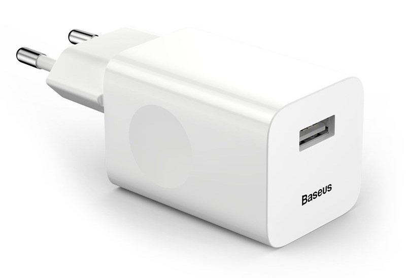 Nabíjačka do siete Baseus 1xUSB, Quick Charge 3.0, 24W biela