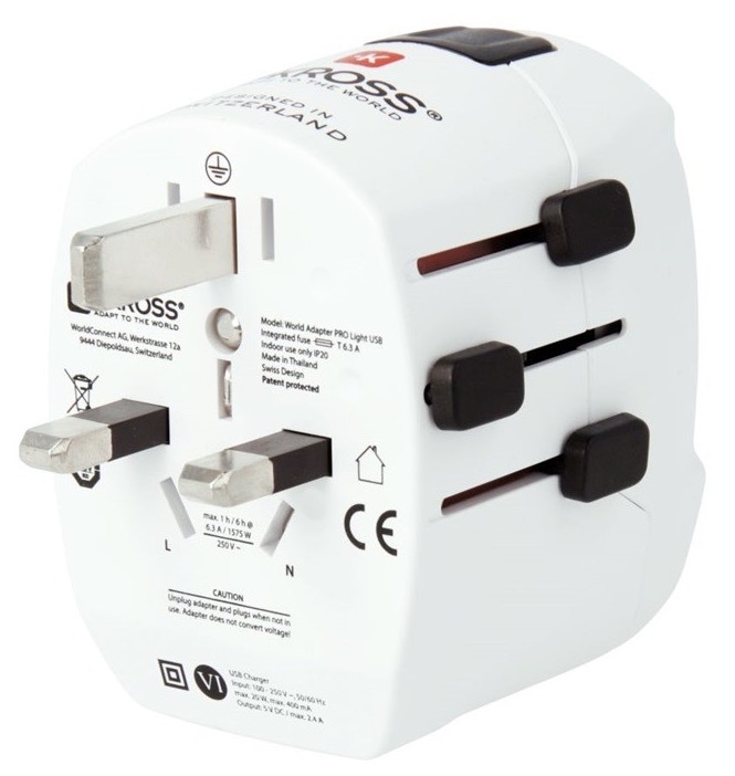 Cestovný adaptér SKROSS pre celý svet, USB/USB-C 45W biely Cestovný adaptér SKROSS pre celý svet, USB/USB-C 45W biely
