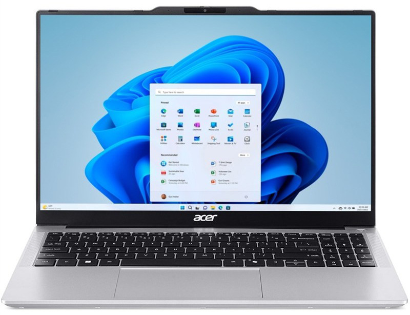 Kompaktný notebook Acer Aspire Lite, strieborná farba