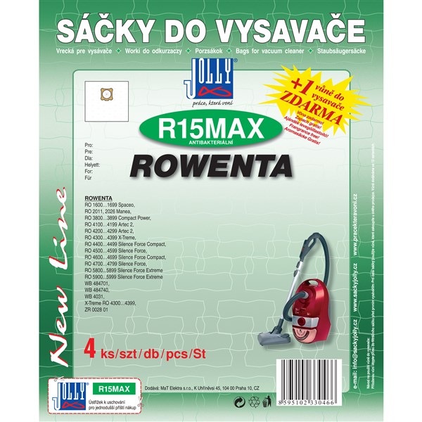 Vrecká Jolly do vysávača Rowenta, jednoduchá výmena