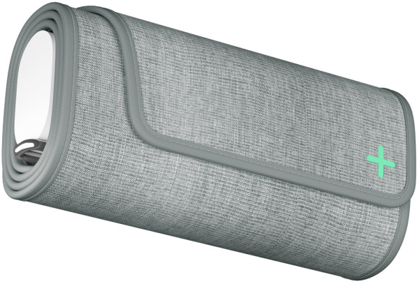 Tlakomer na pažu Withings BPM Connect WPM05 s Wi‑Fi sivý Detail zrolovanej manžety Withings BPM Connect.