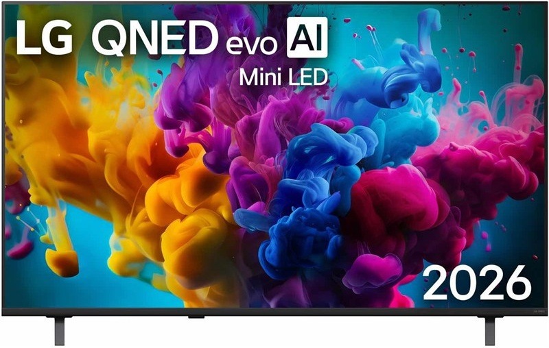 Televízia LG, čierny rámček, čelný pohľad.