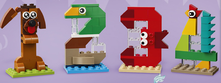 Stavebnica LEGO® 40807 Čísla na narodeniny Zvieracie číslice môžu každý rok poslúžiť ako veselá rekvizita pre narodeninové fotografie dieťaťa.