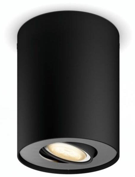 Bodové svietidlo Philips Hue Pillar White Ambiance Spot čierne