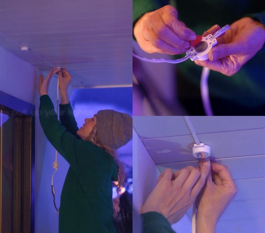LED pásik Philips Hue Festavia permanent, RGB, 9 m LED pásik Philips Hue Festavia permanent inštalovaný v exteriéri