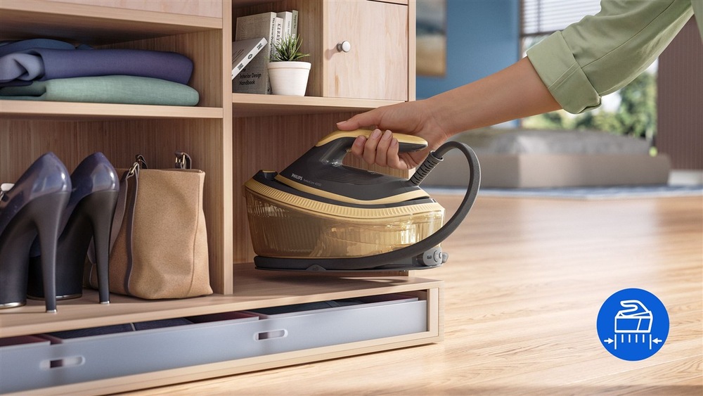 So žehliacim systémom Philips PSG4040/80 sa vám bude dobre pracovať. A to predovšetkým vďaka žehliacej ploche SteamGlide Plus, ktorá využíva pokročilú nanotitanovú vrstvu.