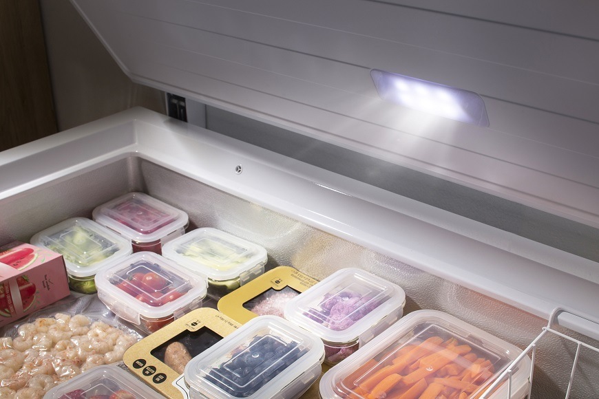 Pultová mraznička Gorenje FH37DAW, biela, LED osvetlenie