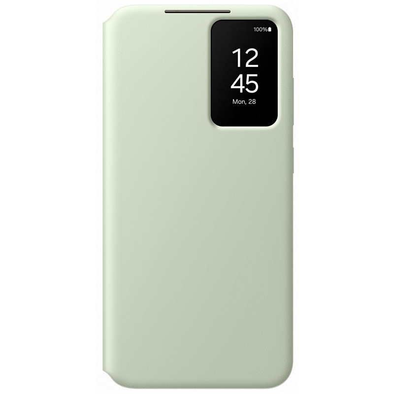 Puzdro na mobil flipové Samsung Smart View na Galaxy S24+ zelené