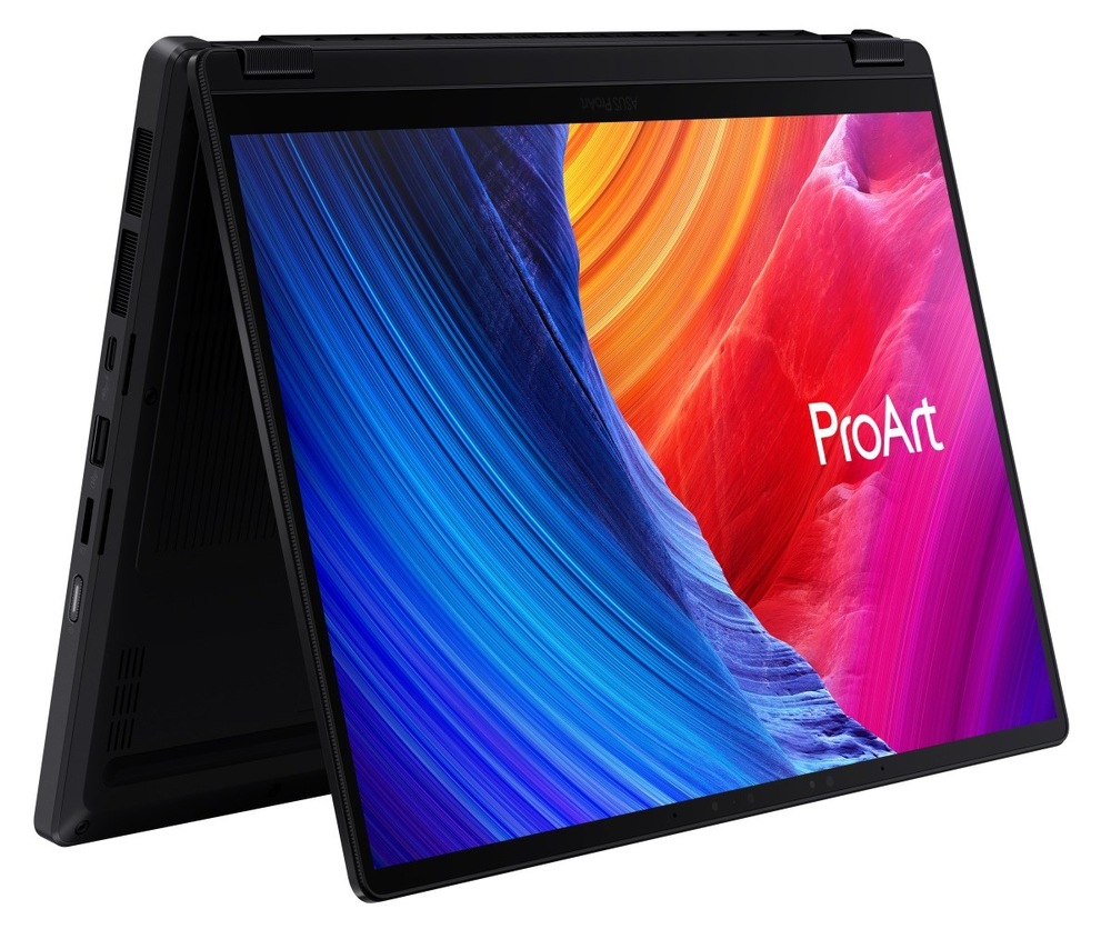 Notebook Asus ProArt PX13 čierny Notebook Asus ProArt PX13 v polohe stanu