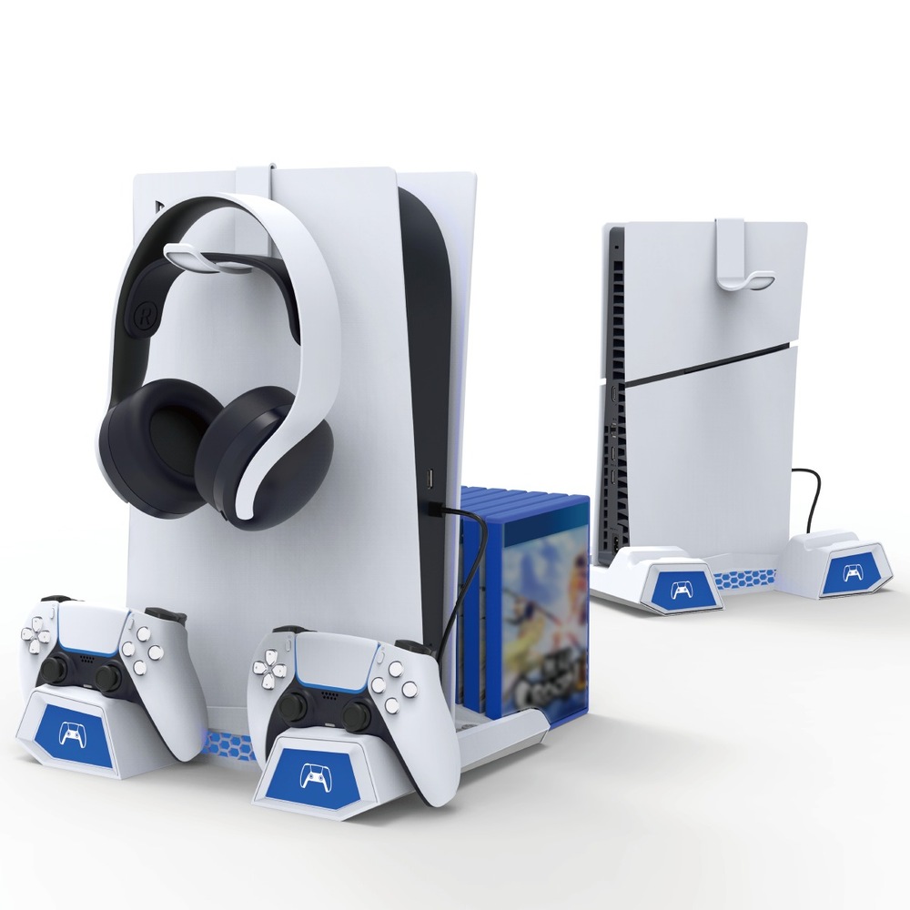 Dokovacia stanica iPega P5S023 RGB s chladením pre PS5/PS5 Slim biela Dokovacia stanica iPega P5S023 pre PlayStation 5 / PlayStation 5 Slim