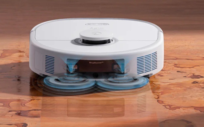 Robotický vysávač Anker Eufy X10 Pro Omni 8000Pa biely Robotický vysávač Anker Eufy X10 Pro Omni 8000Pa vytiera škvrny z podlahy