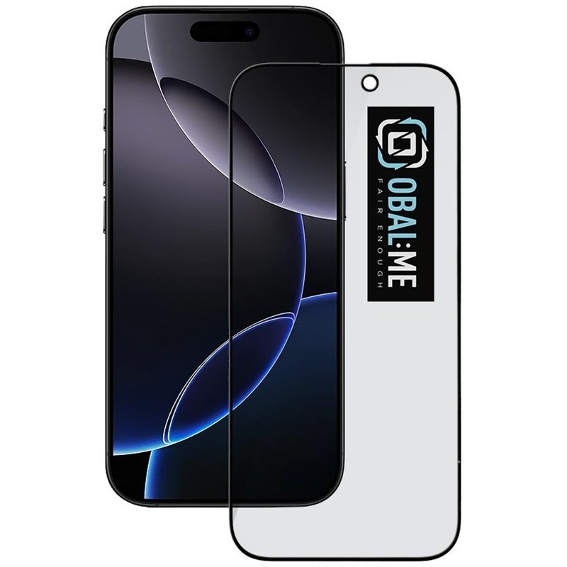 Tvrdené sklo Obal:Me Privacy 5D na Apple iPhone 16 Pro - čierne