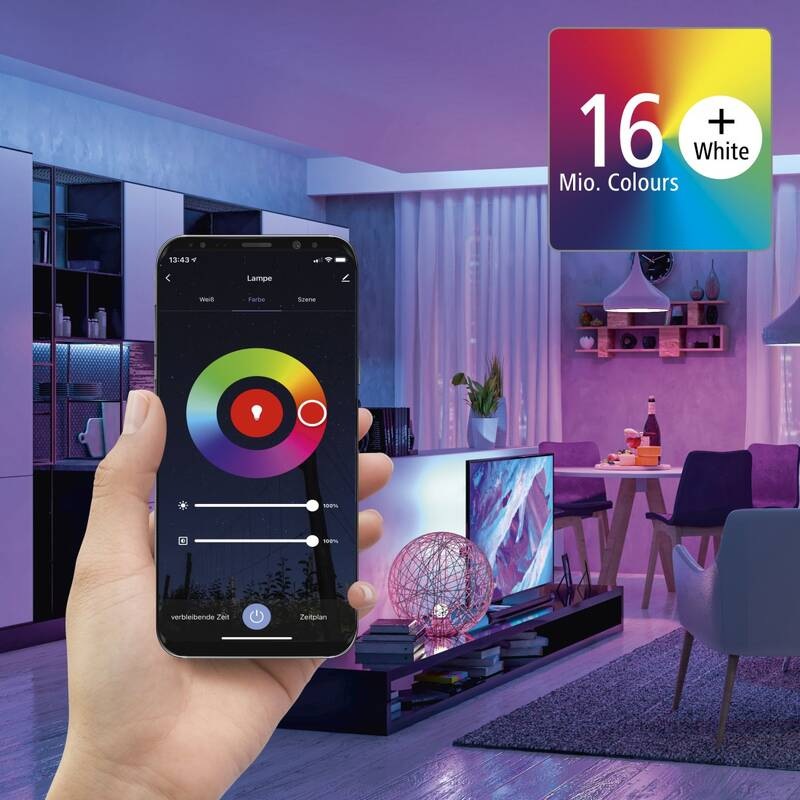 Inteligentná žiarovka Hama SMART WiFi LED E14, 5,5 W, RGBW, stmievateľná