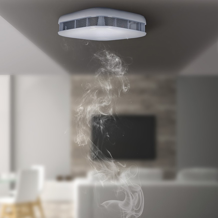 Detektor dymu Solight s Wi-Fi detekuje dym
