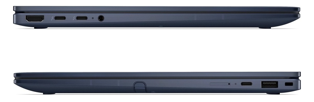 Zatvorený notebook HP EliteBook X Flip G2i z oboch profilov