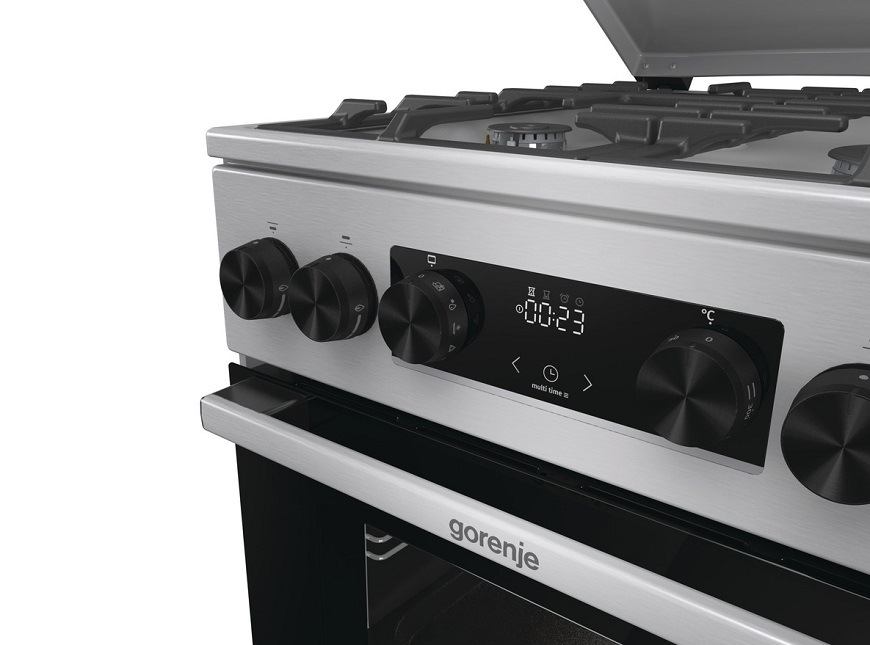Kombinovaný sporák Gorenje G600 MEKS5141XM nerez Sporák Gorenje MEKS5141XM, nerezová, rychlý předehřev