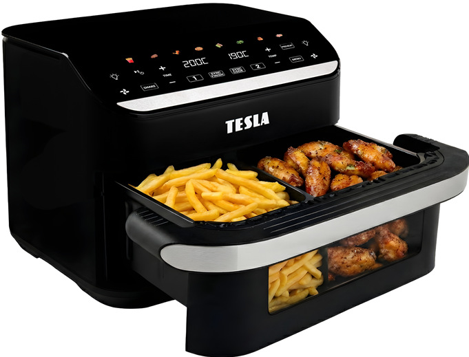Fritéza teplovzdušná Tesla AirCook DualHeat QD575 XXL čierna Fritéza teplovzdušná Tesla AirCook DualHeat QD575 XXL čierna
