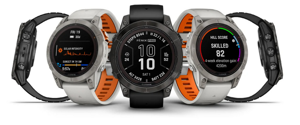 Inteligentné hodinky Garmin fenix 7X Pro Sapphire Solar - Titan Carbon Grey / Black Silicone Band