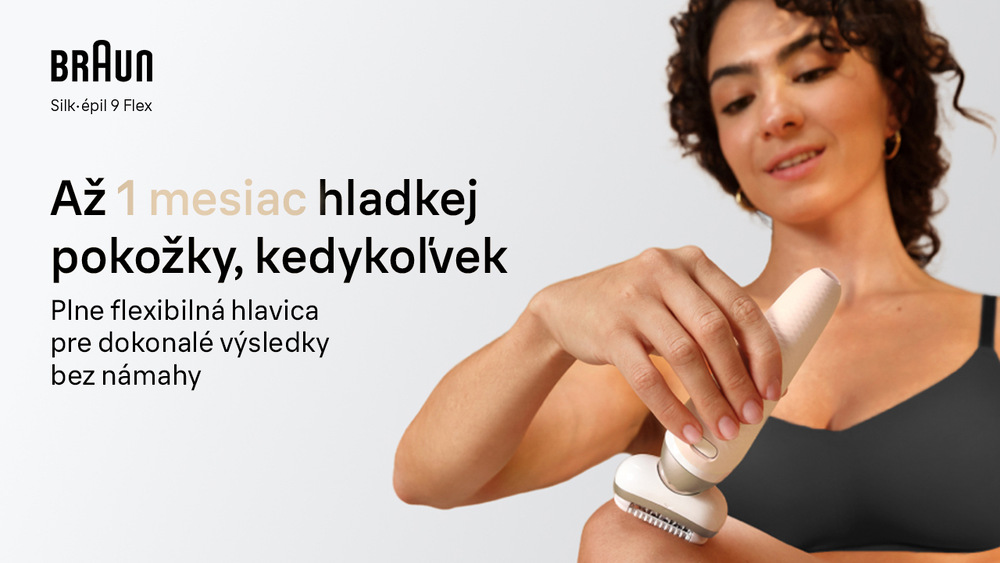 Žena si palí nohy epilátorom Braun Silk-épil 9 Flex SES9-071 3D
