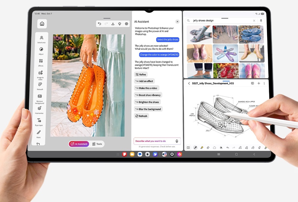 Tablet Samsung Galaxy Tab S12 Ultra 12 GB / 256 GB + dotykové pero sivý Samsung Galaxy Tab S12 Ultra umožňuje naplno využívať Photoshop