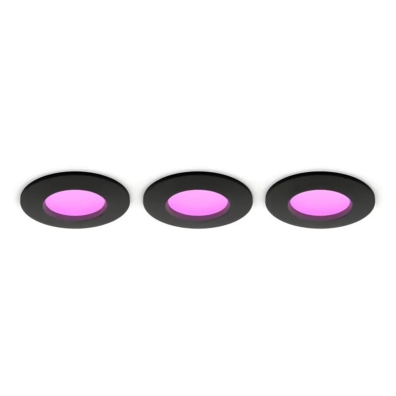 Vstavané svietidlo Philips Hue WCA Slim Recessed Light S (3ks) čierna