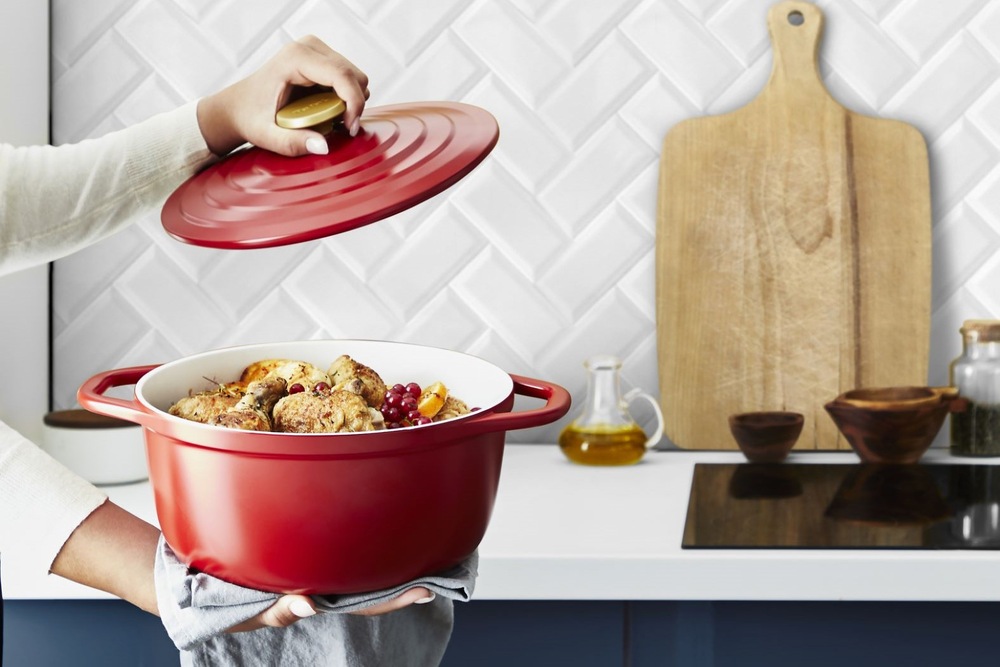 Kastról s pokrievkou Tefal Air E2544655, 24 cm červený Kastról s pokrievkou Tefal Air E2544655, 24 cm červený