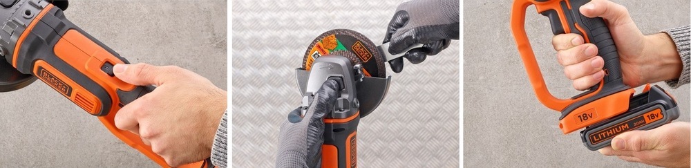 Uhlová brúska akumulátorová Black-Decker BCG720N-XJ (bez batérie) Uhlová brúska akumulátorová Black-Decker BCG720N-XJ (bez batérie)