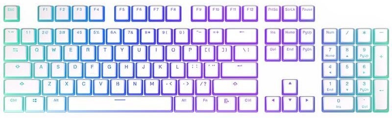 Klávesy ENDORFY PBT Pudding Onyx biele