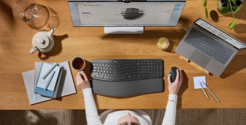 Myš Logitech MX Ergo S Advanced Wireless Trackball grafitová farba