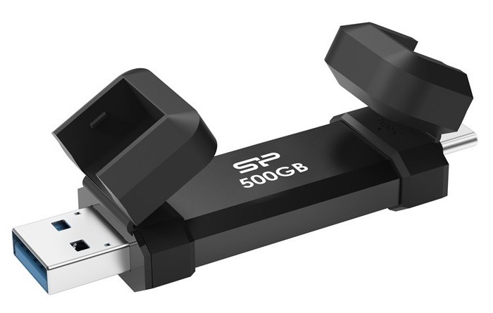Flash disk Silicon Power s kapacitou 500 GB, čierna farba