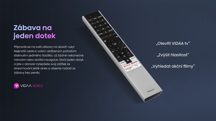 Televízor Hisense 100U7KQ Televízia Hisense 55U7KQ, Jednoduché ovládanie
