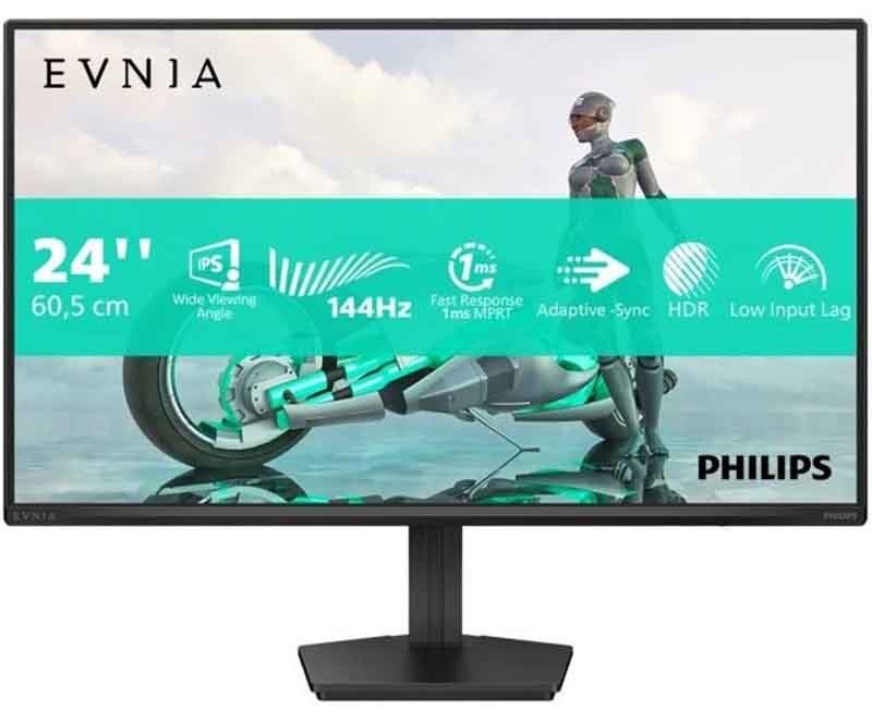 Monitor Philips Evnia 24M2N3200NF v čiernom farebnom prevedení.