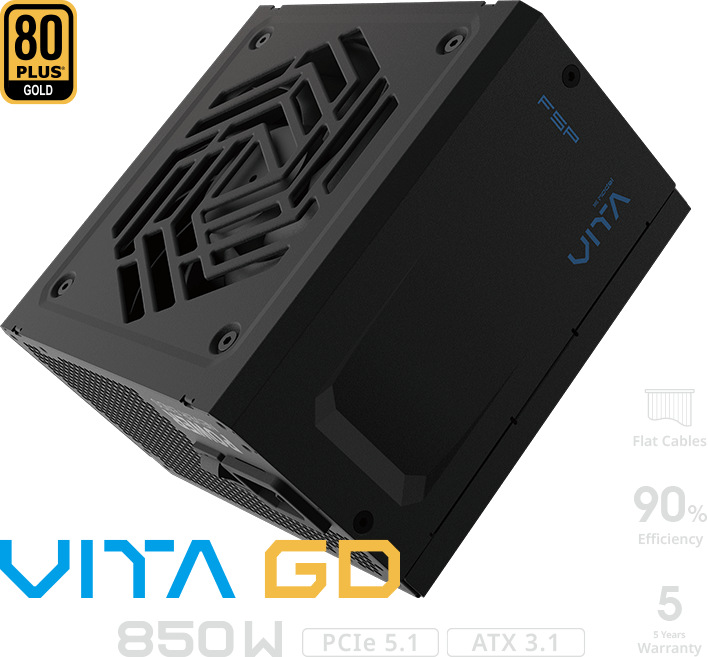 Zdroj FSP VITA GD 850, 80PLUS GOLD, 850W čierny Fortron VITA GD 850 (850 W)