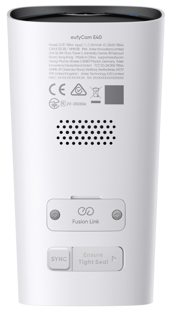 IP kamera Anker eufy E40 je vybavená certifikáciou IP66 chrániacou pred nepriaznivými vonkajšími podmienkami