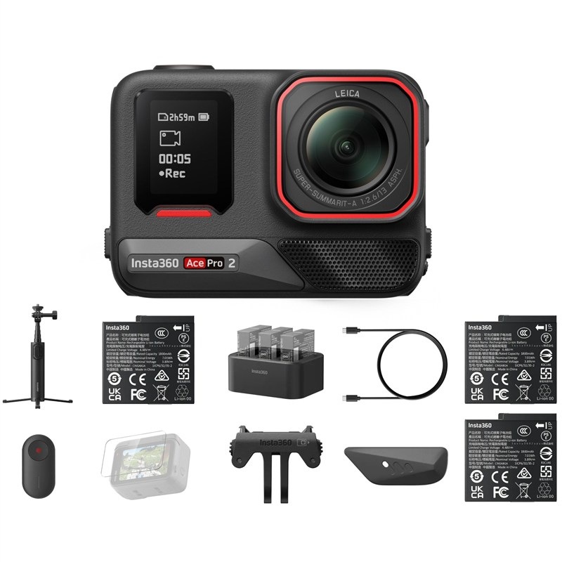 Outdoorová kamera Insta360 Ace Pro 2 Creator Bundle 2.0 čierna Outdoorová kamera Insta360 Ace Pro 2 Creator Bundle 2.0″ width=