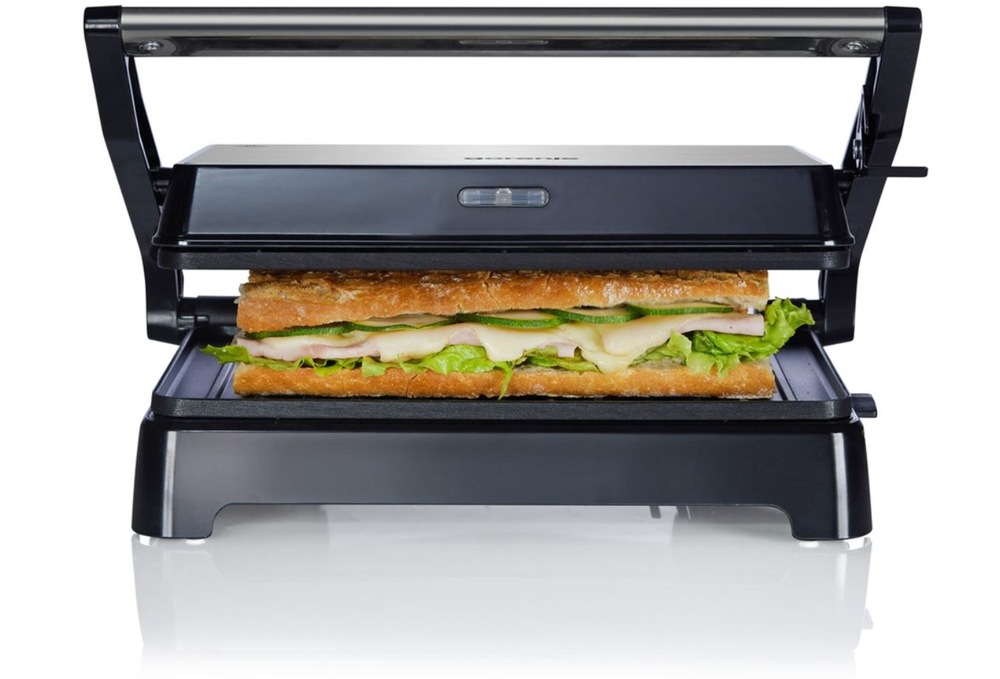 Sendvičovač Gorenje SM701SB strieborný Sendvičovač Gorenje SM701SB s jedlom vo vnútri