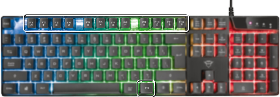 Klávesnica s myšou Trust GXT 838 Azor Gaming Combo, CZ/SK čierna Trust GXT 838 Azor Gaming Combo multimediální klávesy