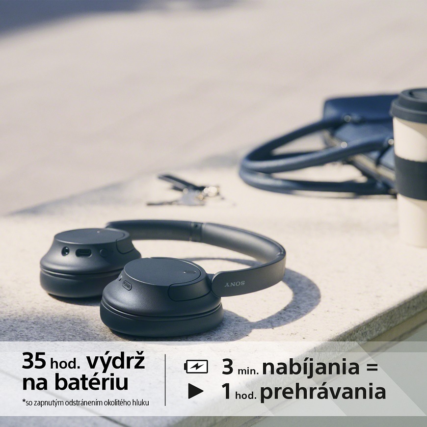 Slúchadlá Sony WH-CH720N čierna Sony WH-CH720N, čierna, výdrž batérie až 35 hodín