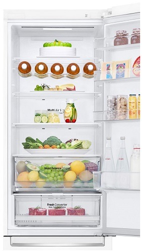 Chladnička s mrazničkou LG GBB62SWFGN biela fresh_converter