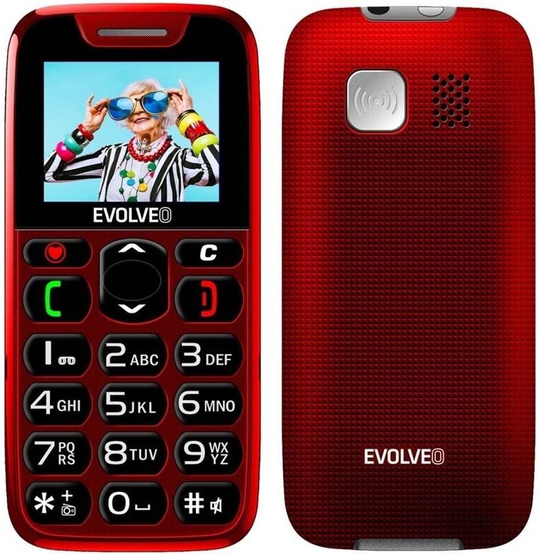 Mobilný telefón Evolveo EasyPhone červený