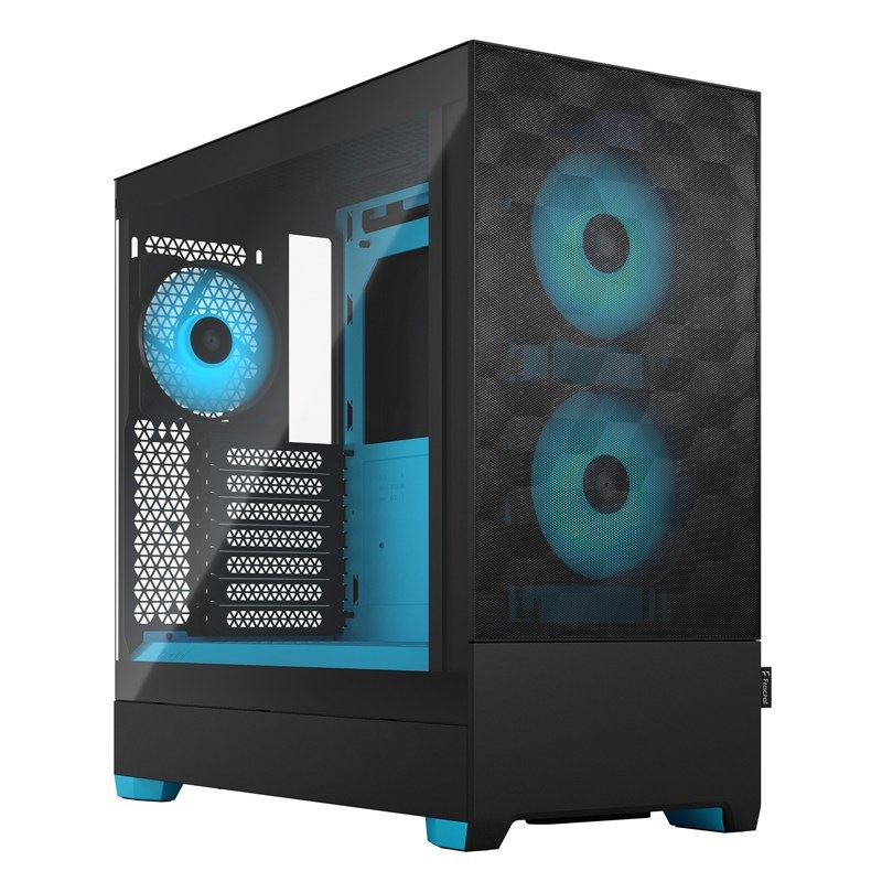 FRACTAL DIZAJN Pop Air RGB Cyan Core Tempered Glass Clear Tint