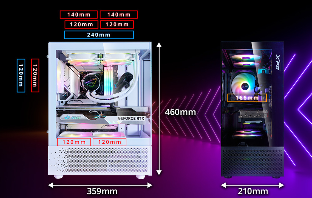 Case ADATA XPG INVADER X MINI biela Case ADATA XPG INVADER X MINI biela