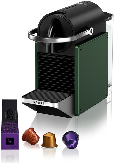Kapsulový kávovar Krups Nespresso Pixie XN306310 zelený Kapsulový kávovar Krups Nespresso Pixie XN306310 zelený
