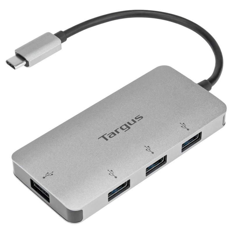 USB Hub Targus USB-C na 4 porty USB-A strieborný