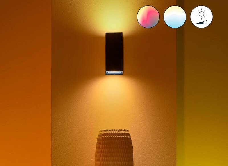 Nástenné svietidlo WiZ Up and Down Wall Spotlight 2x5W, RGB čierne Nástenné svietidlo WiZ Up and Down Wall Spotlight 2x5W, RGB čierne