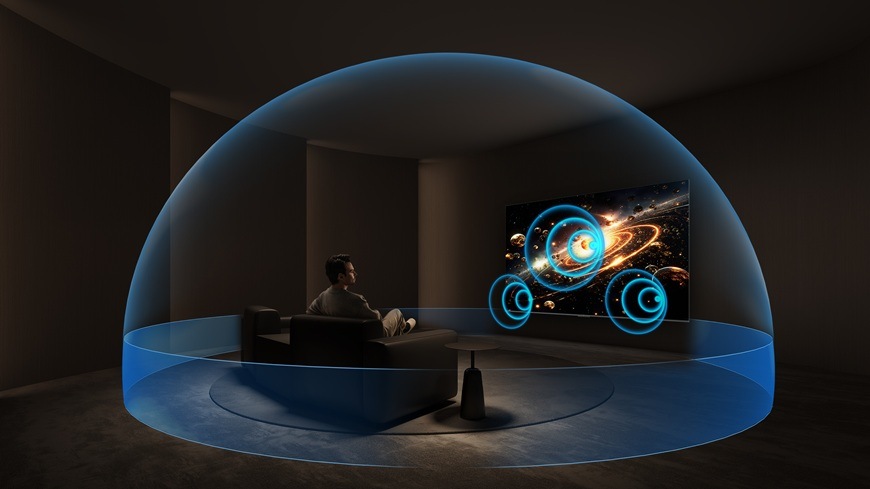 Televízia TCL 65P8L s ONKYO 2.1 Hi-Fi audio systémom, ktorá ponúka pohlcujúce priestorový zvuk a výrazné basy pre filmový aj herný zážitok.