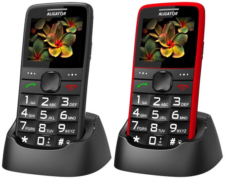 Mobilný telefón Aligator A675 Senior čierny